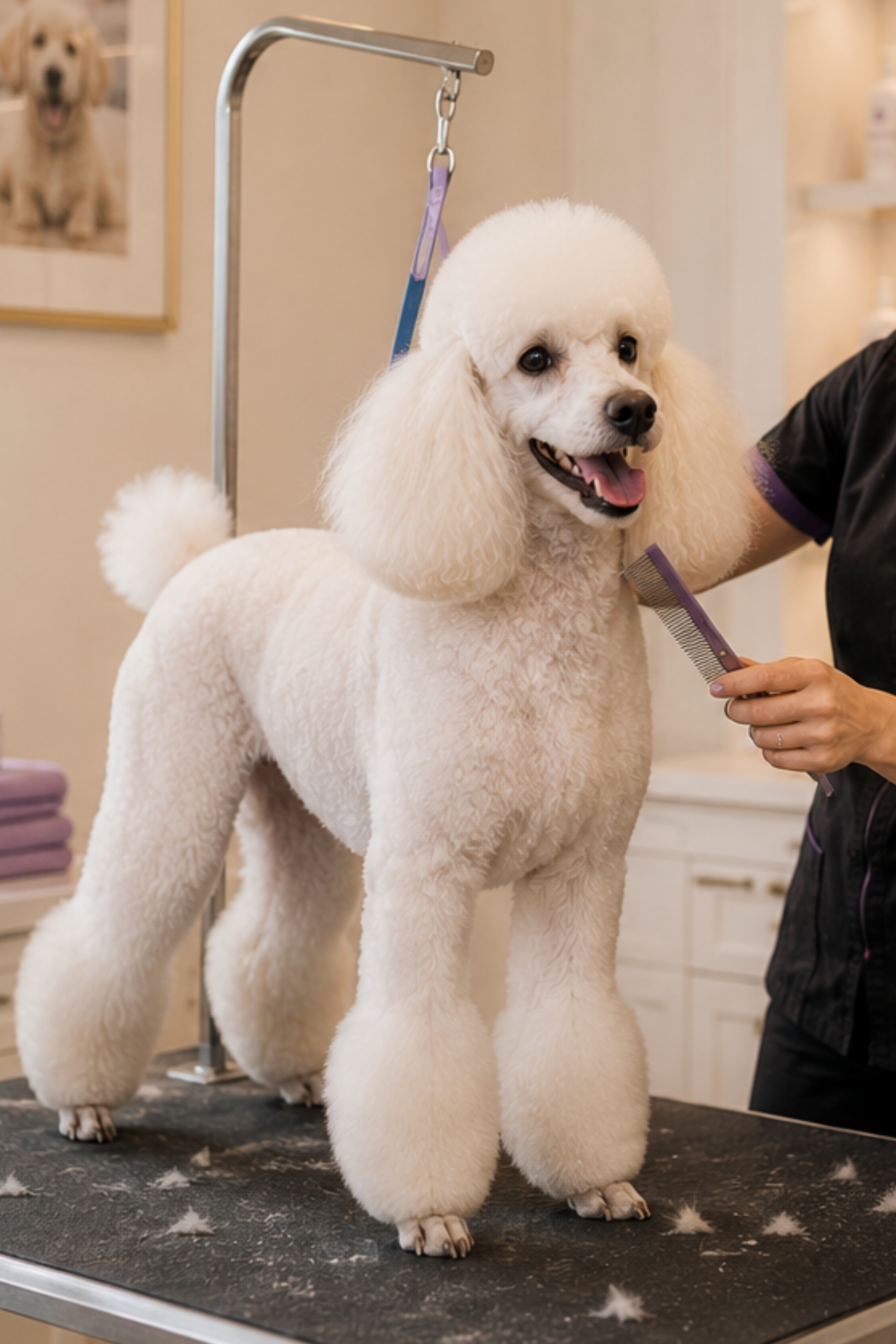 Professional full-service grooming for dogs.